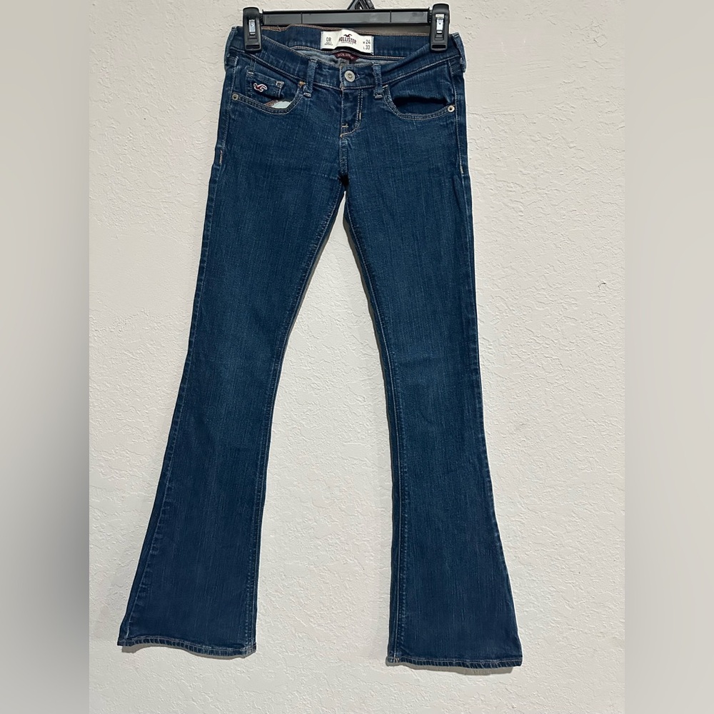Hollister Blue Flare Wide Leg Jeans